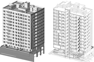 do 3d bim modeling 2d floorplan drawing set revit bim model architectural models