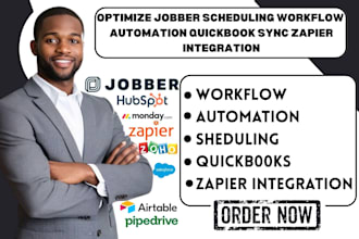 optimize jobber scheduling workflow automation quickbook sync zapier integration