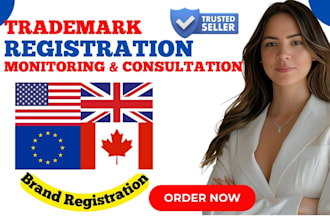 help with trademark registration UK, USA, eu or canada and search trademark file