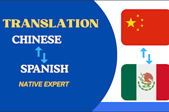 translate spanish chinese or vice versa at native level
