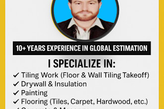 do tiling quantity takeoffs and cost estimation