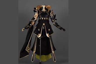 create custom handcrafted cosplay costumes props, dream anime or game character