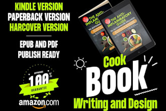 design and format cookbooks, meal plans, recipe books, and KDP journals