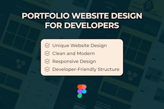 design a modern developer portfolio website in figma