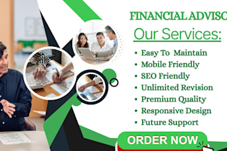 design a professional financial advisor website for your business