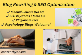 rewrite and SEO optimize your existing blog or article