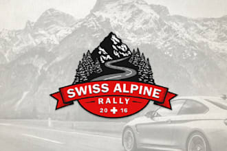 design particular swiss alpine rally logo