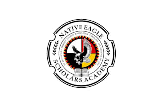 design looking home school academy logo