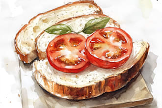 paint watercolor food illustration