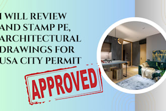 review pe stamp site plan landscape architectural drawings for USA city permit