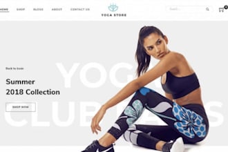 design athleisure clothing shopify store for yoga, gym, leotards, sportwear