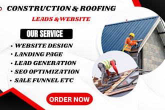 design roofing website, plumbing, handyman, painting, construction website
