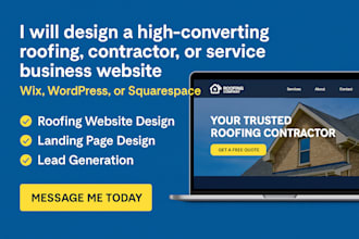 design roofing website, plumbing, handyman, painting, construction website