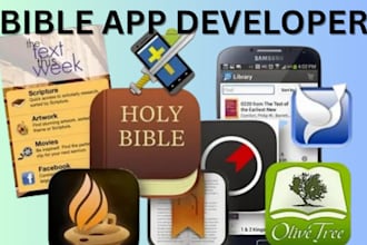 develop a religious app, bible app, church website,  or islamic prayer app