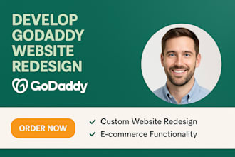 develop godaddy website redesign godaddy website online store development expert