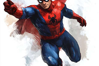 draw comic book illustration and comic art