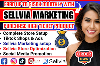 do high ticket sellvia promotion, sellvia marketing, to boost shopify store sale
