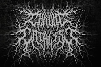 design a death metal, slam, and brutal logo for you