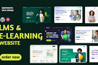 build wordpress lms educational website online course website elearning website