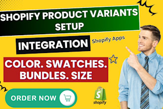 setup shopify infinite product variants color swatch king optis hulk globo avis