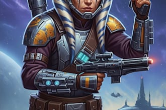 draw your star wars, warhammer 40k or starcraft character