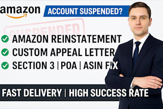 fix amazon account suspension write appeal letter plan of action section 3