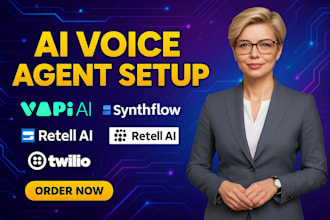 setup ai voice agent, vapi ai cold calling agent, synthflow, retell ai, twilio