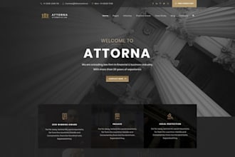 lawyer law firm website, attorney notary website in wordpress