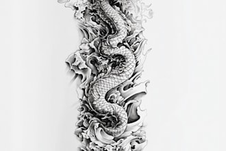 do a tattoo design of tattoo sleeve
