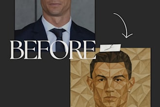turn your photo into a clean origami style polygon portrait