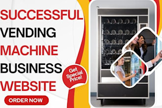 design and develop vending machine website vending atm website landing page logo