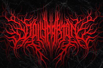design you a brutal death metal, slamming, deathcore logo