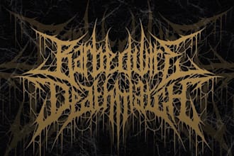 create death metal, black metal, and brutal death metal logo