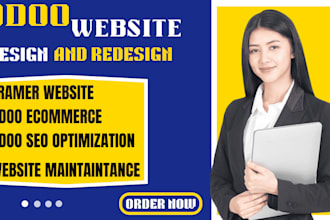 design odoo website erp duda showit framer websites