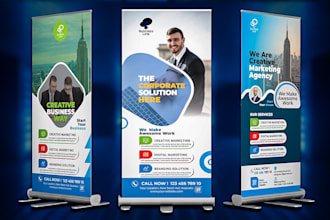 do trade show, roll up banner, pop up banner, billboard and canopy tent design