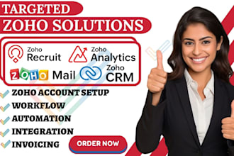 setup zoho email integration zoho analytics zoho recruit zoho data entry expert