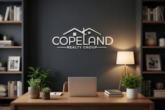design zoom virtual background professionally with 3d logo