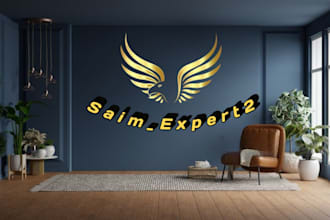 design zoom virtual background professionally with 3d logo