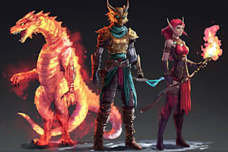 do character art, dnd, and game art
