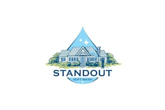 design outside box standout pressure washing logo