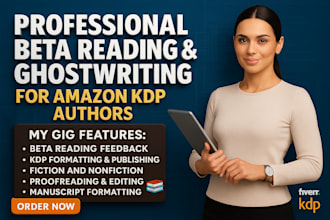 do amazon KDP book publishing, ebook ghostwriter beta reader book writer editing