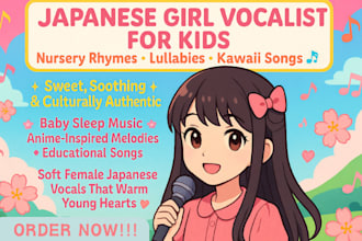 be your japanese girl vocalist for children nursery and lullaby youtube channel