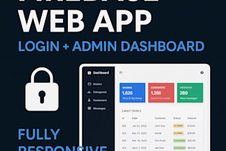 create a custom web app with login system and admin dashboard using firebase