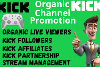 effectively promote twitch and kick to gain subscribers, live viewers, followers
