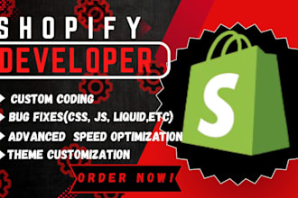 do shopify coding shopify developer shopify bug fix and custom coding