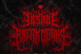 do a hardcore,heavy metal,psychedelic,metal font for your logo band or brand