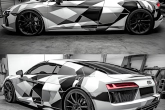 design a custom vehicle wrap, cars, pickups, trailers, etc