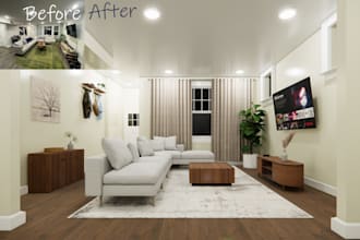 do virtual staging, virtual renovation and furniture design
