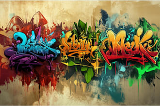 design custom graffiti text, tags, street art, and logo