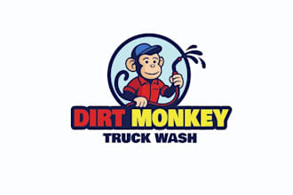 design powerful truck wash logo